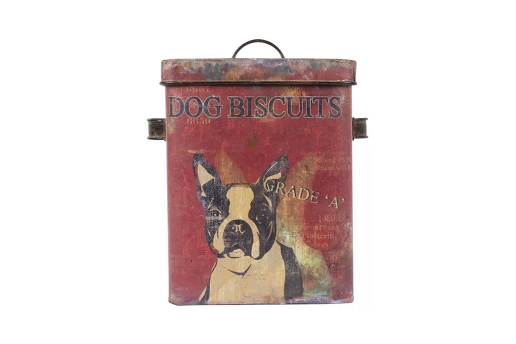 Metal Dog Biscuits Container with Lid