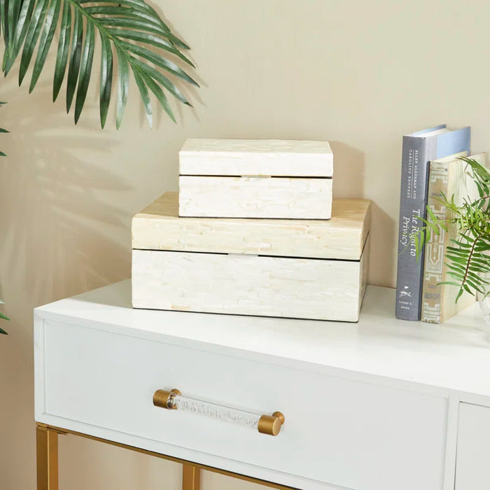 Keifer 2 Piece Handmade Decorative Box Set