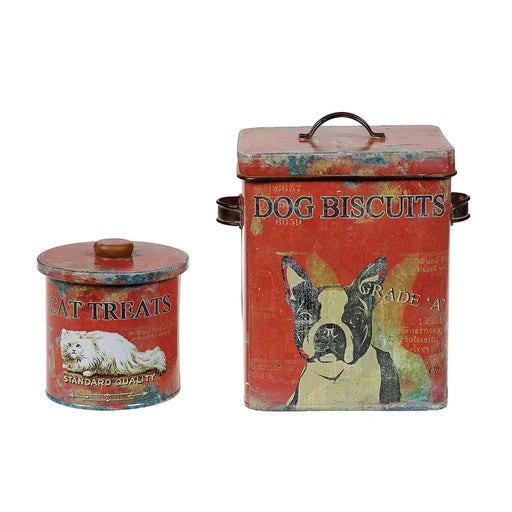 Metal Dog Biscuits Container with Lid