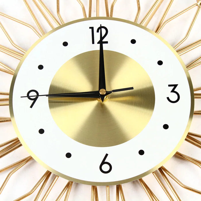 19.68" Modern Gold Silent Wall Clock