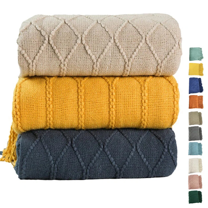 Charlierose Knitted Throw Blanket