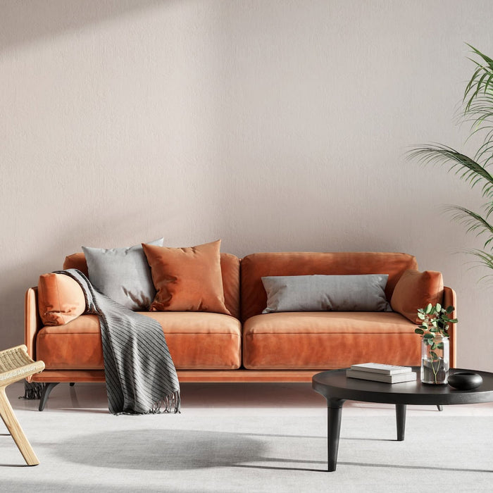 mid century modern furniture in living room