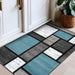 Contemporary Geometric Boxes Area Rug