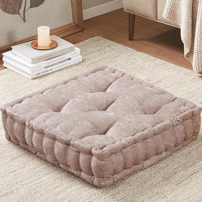 Luxurious Chenille Floor Pillow for Comfortable Seating and Meditation