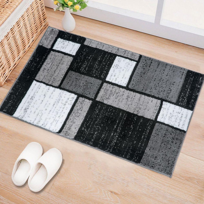 Contemporary Geometric Boxes Area Rug