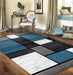 Contemporary Geometric Boxes Area Rug