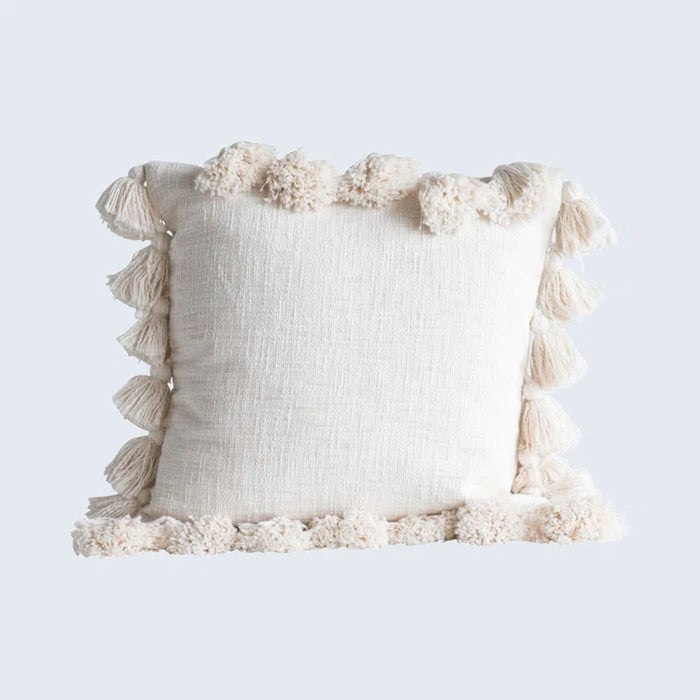 Vivienne Tassels Cotton Throw Pillow