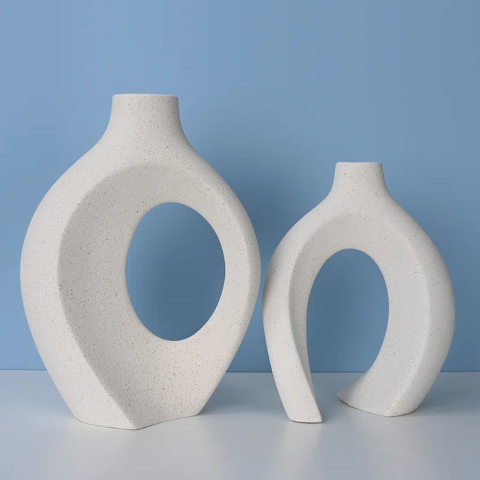 Christiam 2 Piece Handmade Ceramic Table Vase