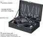 Modern Jewelry Organizer Case with Watch Display & Necklace Storage
