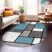 Contemporary Geometric Boxes Area Rug