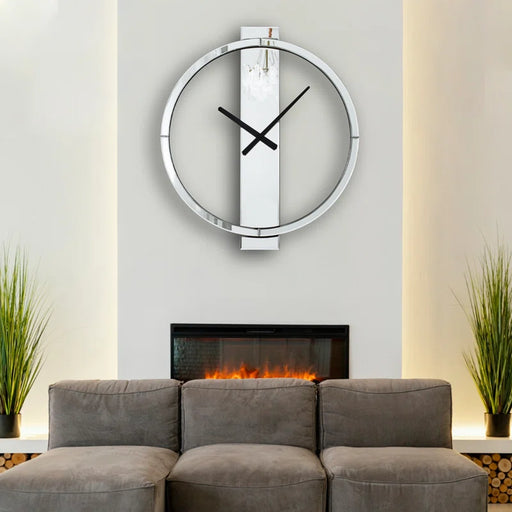 Jeni Glass round Living Room Wall Clock