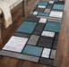 Contemporary Geometric Boxes Area Rug