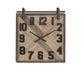 Allport Brown Wood Sliding Barn Door Style Wall Clock 24" X 2" X 27"