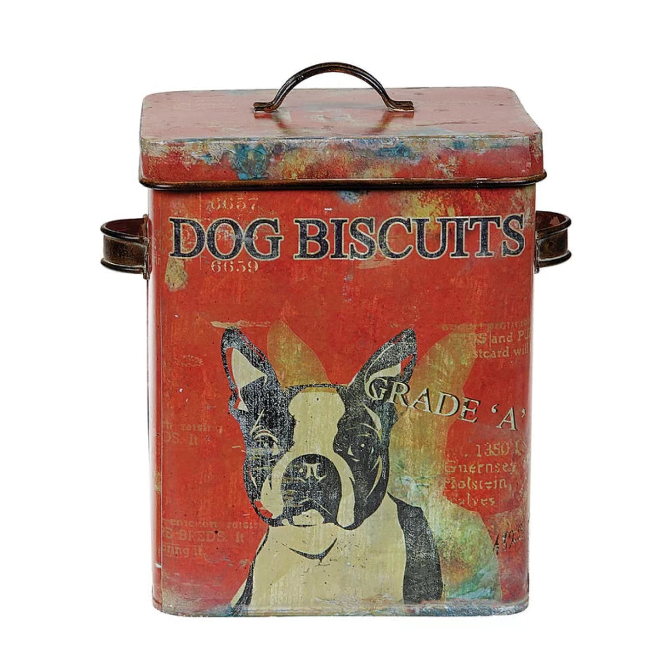 Metal Dog Biscuits Container with Lid