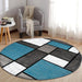 Contemporary Geometric Boxes Area Rug