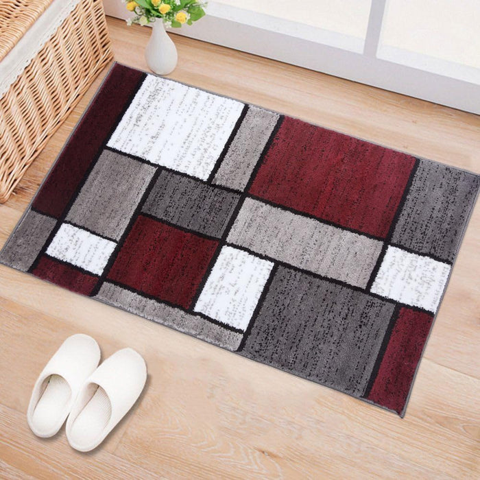 Contemporary Geometric Boxes Area Rug