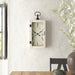 Delno White Wood Pocket Watch Style Wall Clock with Hinged Door 12" X 4" X 28"