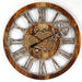 Wall Clock 36'' Oversized for Living Room with Real Moving Gears