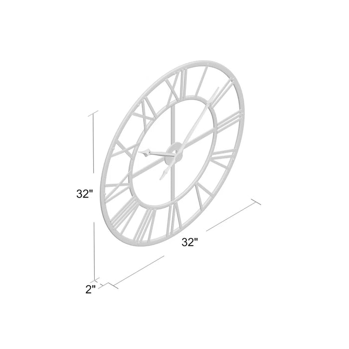 Samson round Metal Industrial Wall Clock