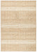 Arbor Natural Machine Washable Rug with a pattern of alternating light beige and tan horizontal and vertical stripes.