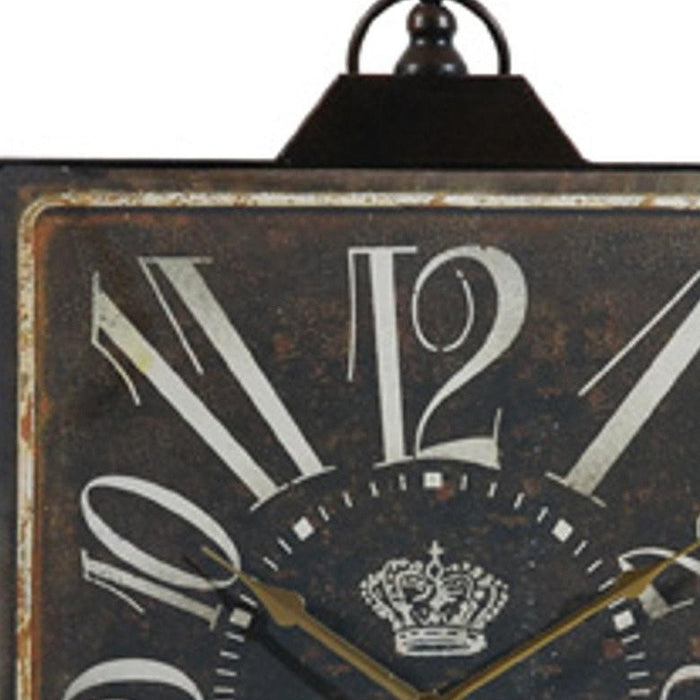 Vintage-style clock with decorative design on a white background
