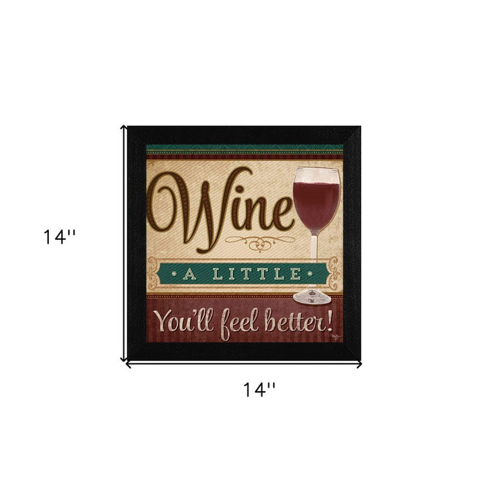 You'll Feel Better Black Framed Print Wall Art