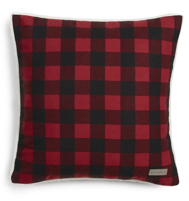 Eddie Bauer Cabin Plaid Flannel Square Throw Pillow