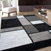 Contemporary Geometric Boxes Area Rug