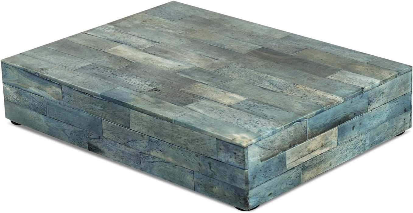 Modern Chevron Decorative Box with Lid, Stylish Storage Organizer for Shelves & Tables