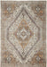 Decorative rug with geometric pattern on a plain background
