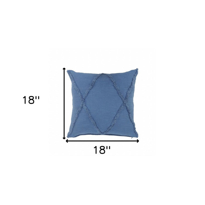 18" Cobalt Throw Pillow