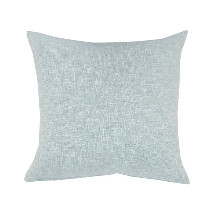 18" Blue Cotton Throw Pillow