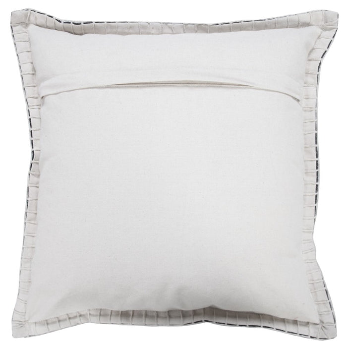 20" Black Cotton Throw Pillow