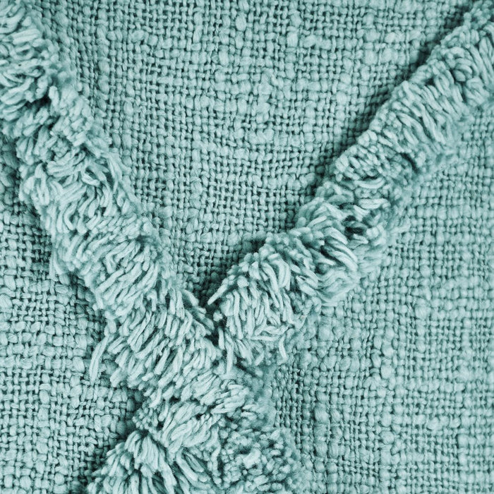 14" X 36" Aqua Cotton Throw Pillow