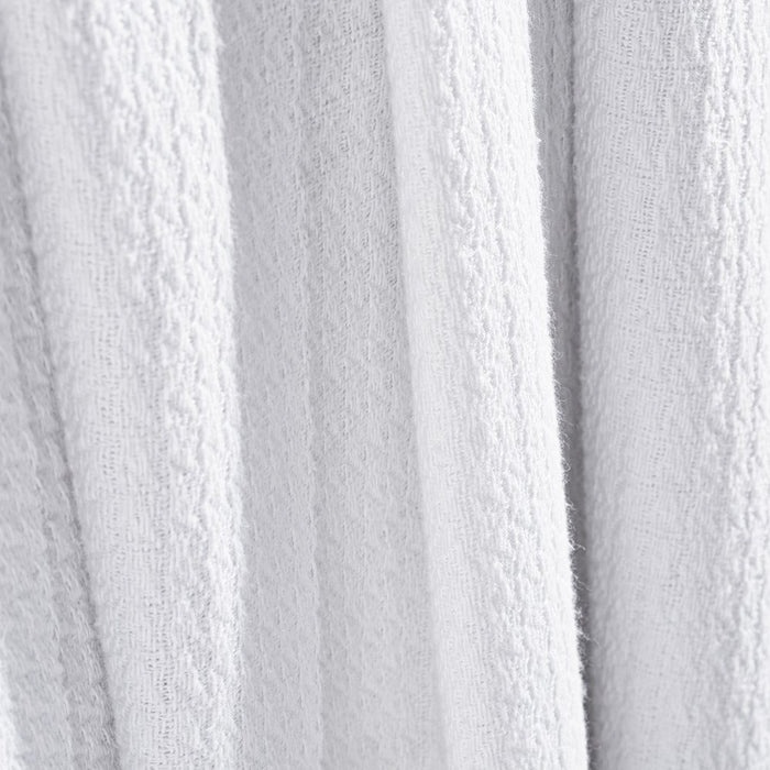 King White Cotton Waffle Weave Honeycomb Blanket