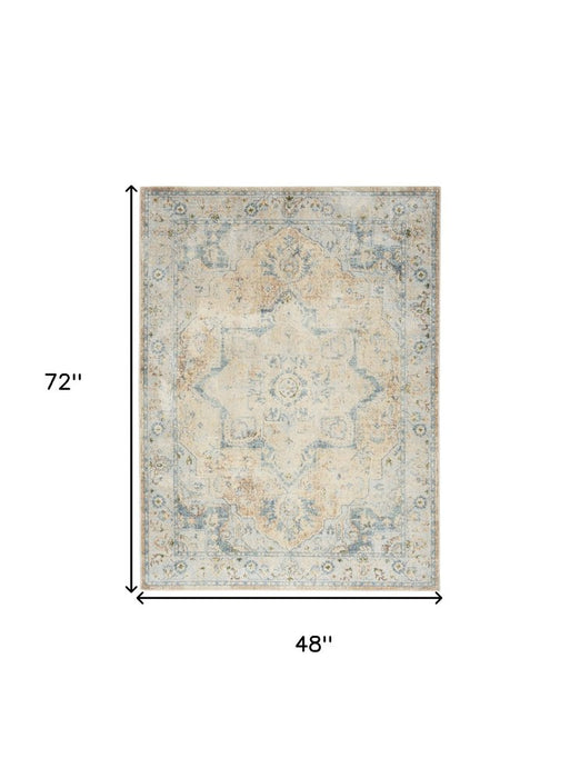 Rug with measurements on a white background