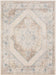 Decorative rug with a geometric pattern on a light background