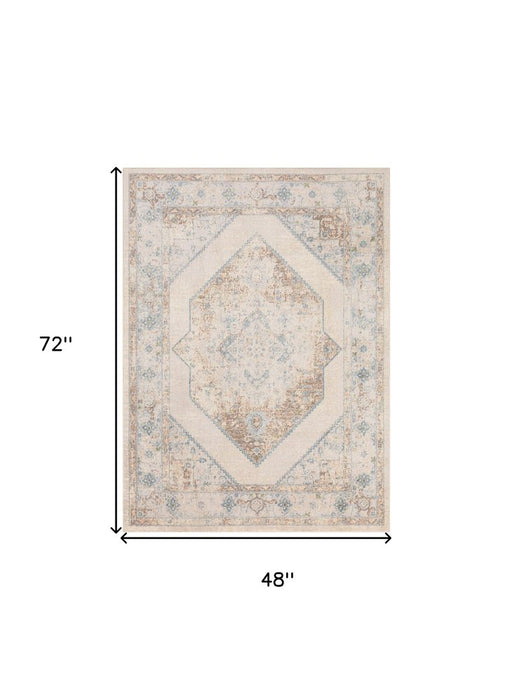 Rug with dimensions 72" x 48" on a white background