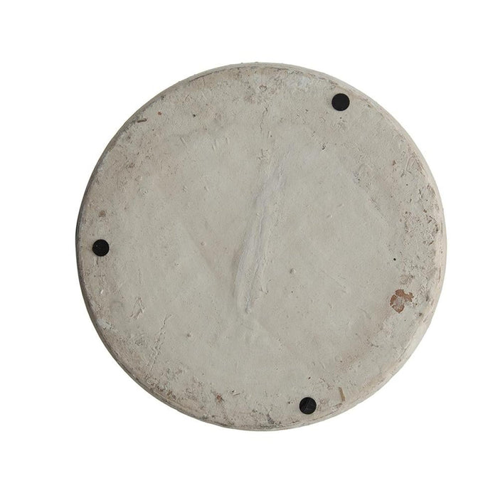 11" Antiqued Bronze And Light Gray Color Block Ceramic Round Table Vase