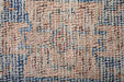 Close-up of a textured rug with multicolor pattern