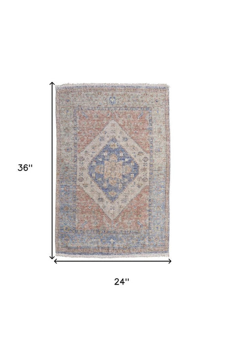 Rug with dimensions 36" x 24" on a white background