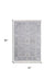 Gray area rug with dimensions 66" x 42" on a white background
