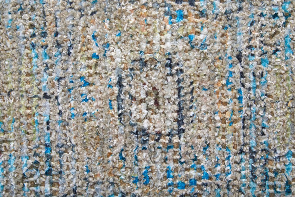 Textured carpet with multicolor pattern