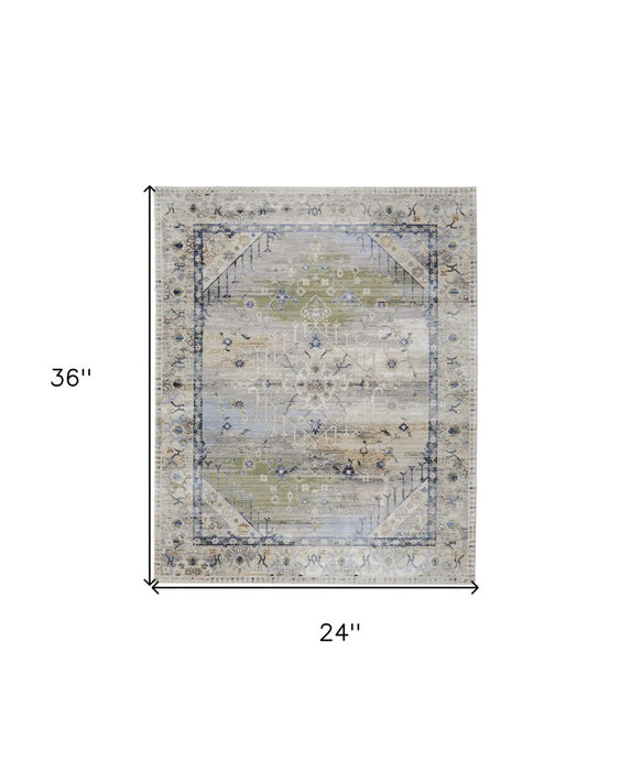 Rug with dimensions 36" x 24" on a white background