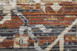 Close-up of a textured rug with geometric pattern