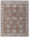 Decorative floral rug with a brown and beige pattern