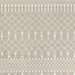 Patterned fabric with geometric design on a beige background
