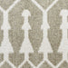 Close-up of a textured beige and white patterned carpet