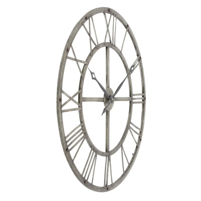 Samson round Metal Industrial Wall Clock