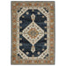 Decorative rug with geometric pattern on a white background